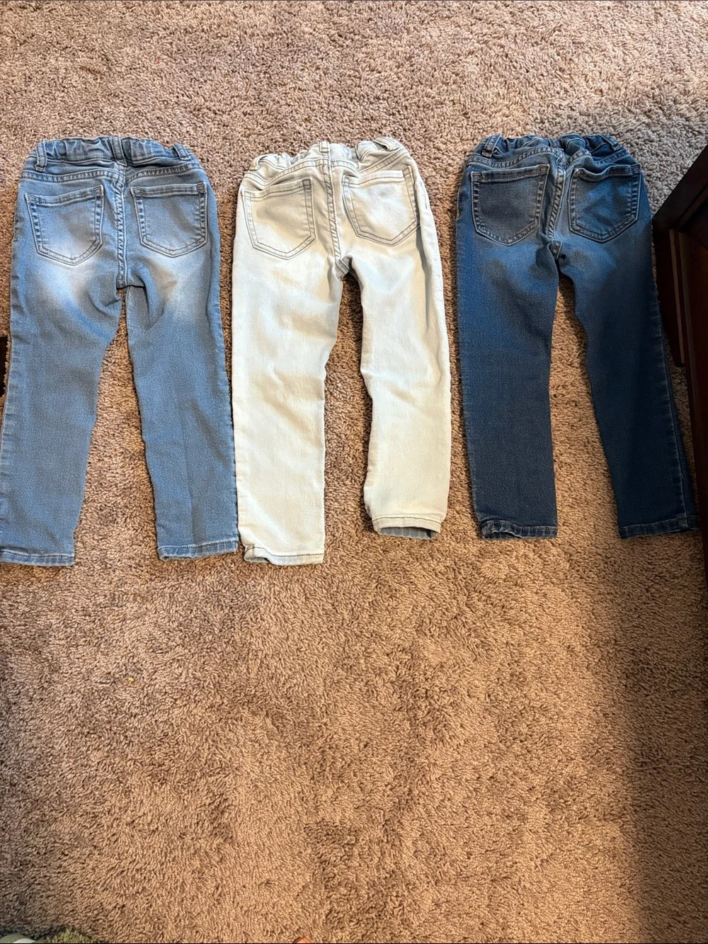 Girls' Elastic Waist Denim Legging Jeans - Light Blue, Medium Blue, Dark Blue